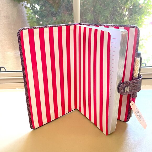 New Victoria's Secret Glitter Angel Wing Notebook with Pen Set Journal Diary NWT - Picture 10 of 11